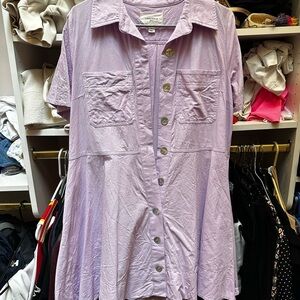 Pomander Place Lilac Meryl Shirt Dress